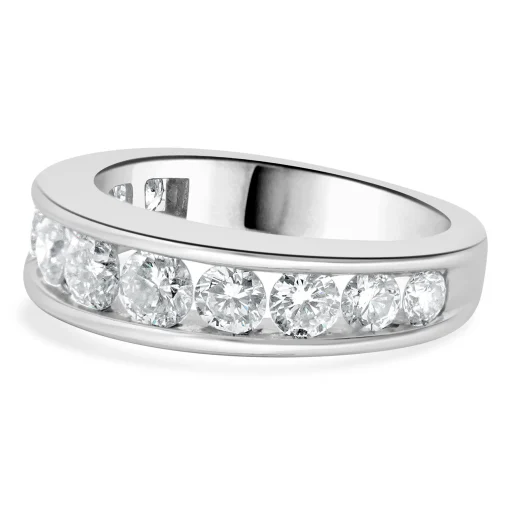 14 Karat White Gold Channel Set Diamond Band