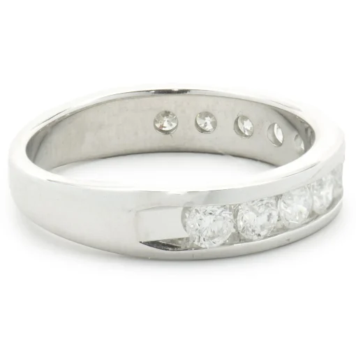 14 Karat White Gold Channel Set Diamond Band