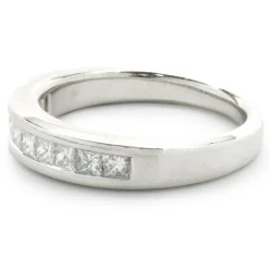 14 Karat White Gold Channel Set Diamond Band