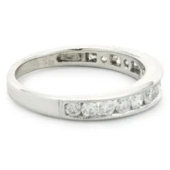 14 Karat White Gold Channel Set Diamond Band