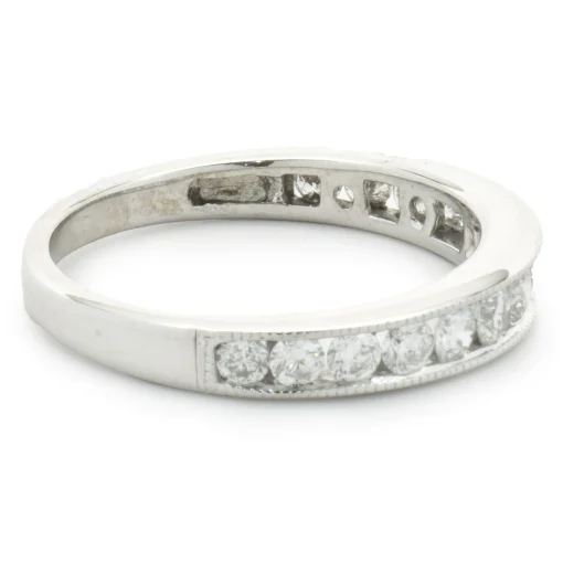 14 Karat White Gold Channel Set Diamond Band