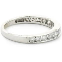 14 Karat White Gold Channel Set Diamond Band
