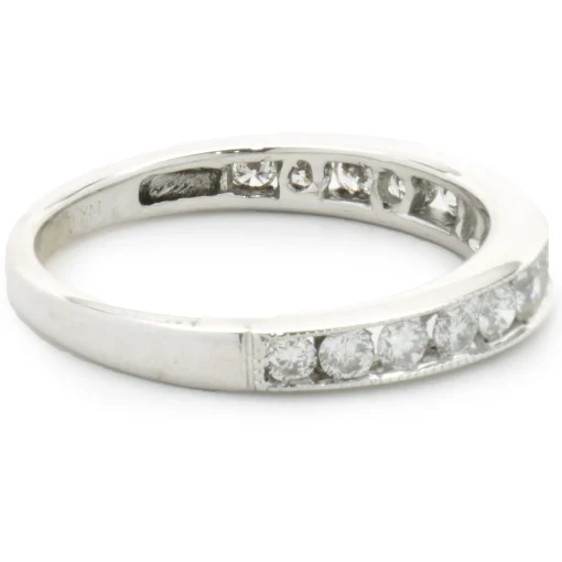 14 Karat White Gold Channel Set Diamond Band