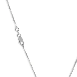 14 Karat White Gold Circle Diamond Pendant Necklace