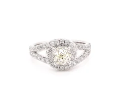 14 Karat White Gold Crown of Light 1.06ct Diamond Engagement Ring