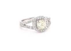 14 Karat White Gold Crown of Light 1.06ct Diamond Engagement Ring