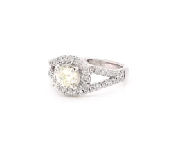 14 Karat White Gold Crown of Light 1.06ct Diamond Engagement Ring