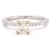 18 Karat White Gold 1.00ct Cushion Diamond Engagement Ring