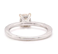 18 Karat White Gold 1.00ct Cushion Diamond Engagement Ring