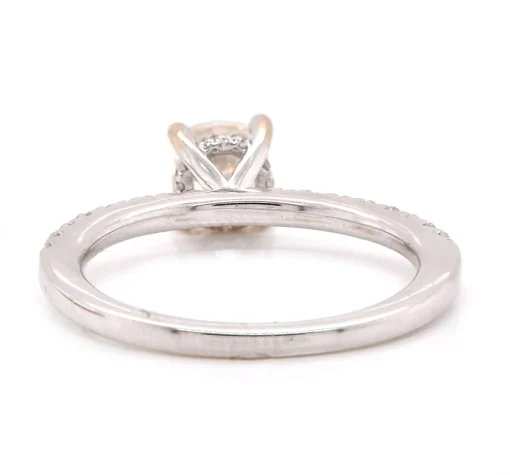 18 Karat White Gold 1.00ct Cushion Diamond Engagement Ring