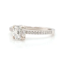 14 Karat White Gold 1.00ct Oval Diamond Engagement Ring