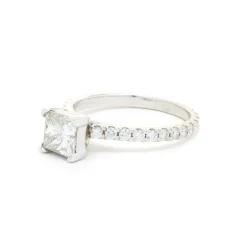 14 Karat White Gold 1.25ct Princess Cut Diamond Engagement Ring