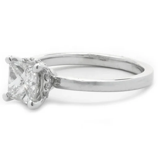 14 Karat White Gold 0.78ct Princess Cut Diamond Engagement Ring