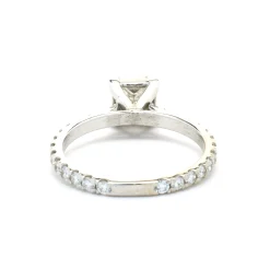 14 Karat White Gold 1.25ct Princess Cut Diamond Engagement Ring
