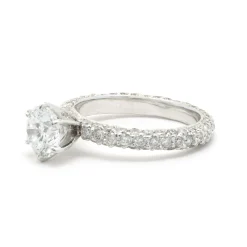 14 Karat White Gold 1.20ct Round Brilliant Cut Diamond Engagement Ring