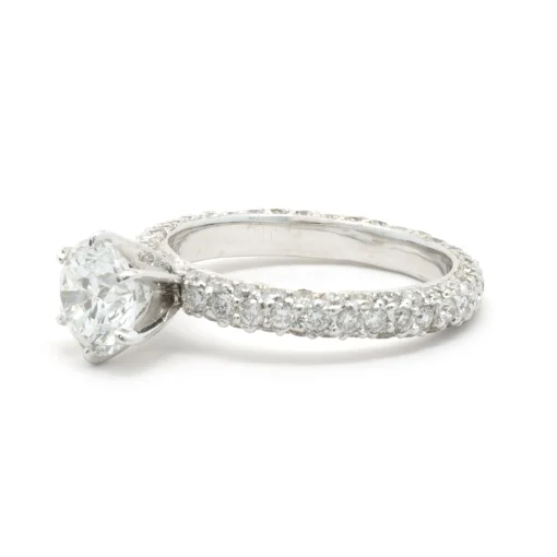 14 Karat White Gold 1.20ct Round Brilliant Cut Diamond Engagement Ring