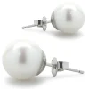 14 Karat White Gold Cultured Freshwater Pearl Studs