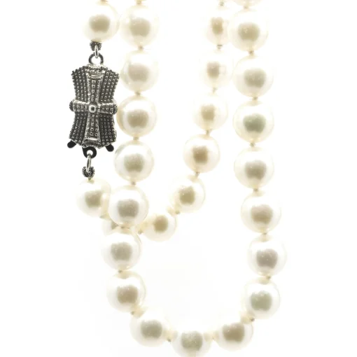 14 Karat White Gold Cultured Fresh Water Pearl Necklace
