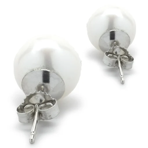 14 Karat White Gold Cultured Freshwater Pearl Studs