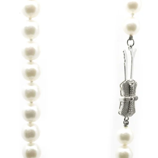 14 Karat White Gold Cultured Fresh Water Pearl Necklace
