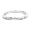 14 Karat White Gold Curved Diamond Band