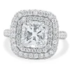 14 Karat White Gold Cushion Cut Diamond Engagement Ring