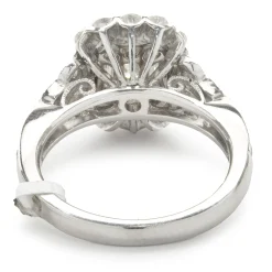14 Karat White Gold Deco Style Mosaic Set Diamond Ring