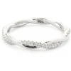 14 Karat White Gold Diamond Twist Band