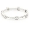 14 Karat White Gold Diamond Band with Circle Stations