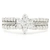14 Karat White Gold Diamond Floral Cluster Ring