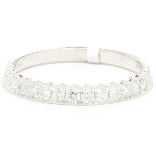 14 Karat White Gold Diamond Band
