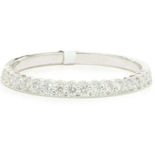 14 Karat White Gold Diamond Band