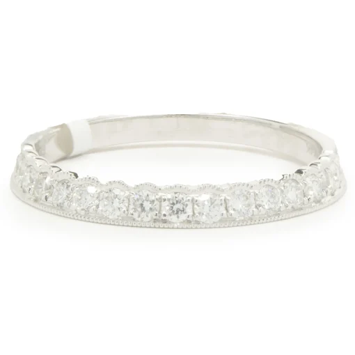 14 Karat White Gold Diamond Band
