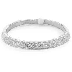 14 Karat White Gold Diamond Band