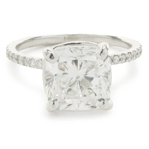 14 Karat White Gold Diamond Engagement Ring