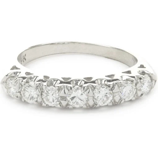 14 Karat White Gold Diamond Band