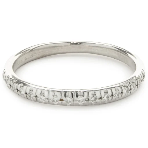 14 Karat White Gold Diamond Band