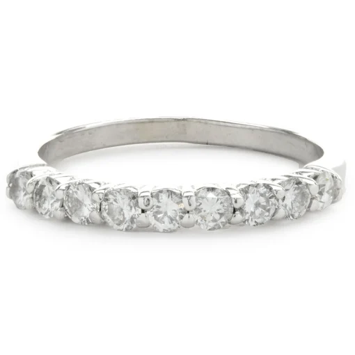 14 Karat White Gold Diamond Band