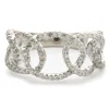 14 Karat White Gold Diamond Oval Link Band