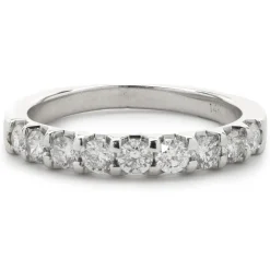 14 Karat White Gold Diamond Band