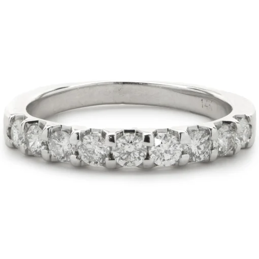 14 Karat White Gold Diamond Band