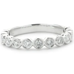14 Karat White Gold Diamond Band