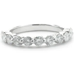 14 Karat White Gold Diamond Band