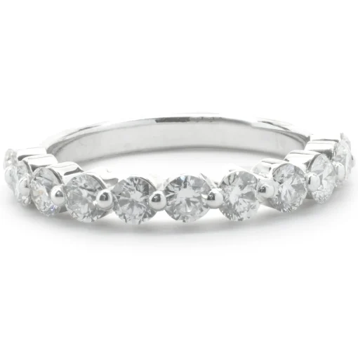 14 Karat White Gold Diamond Band