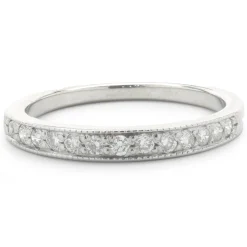 14 Karat White Gold Diamond Band