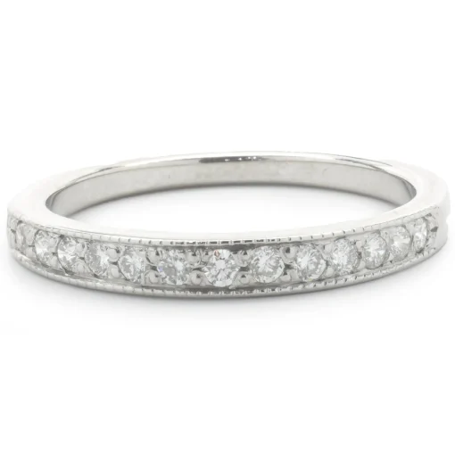 14 Karat White Gold Diamond Band