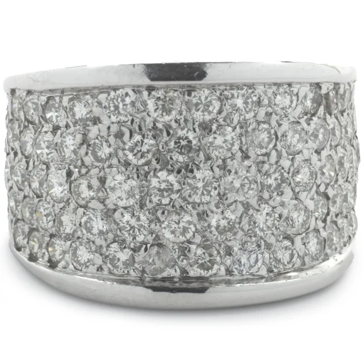 18 Karat White Gold Diamond Fashion Ring