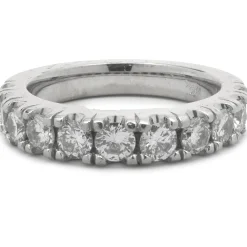 18 Karat White Gold Diamond Band