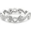 18 Karat White Gold Diamond Filigree Eternity Band
