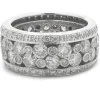 18 Karat White Gold Diamond Bubble Eternity Band
